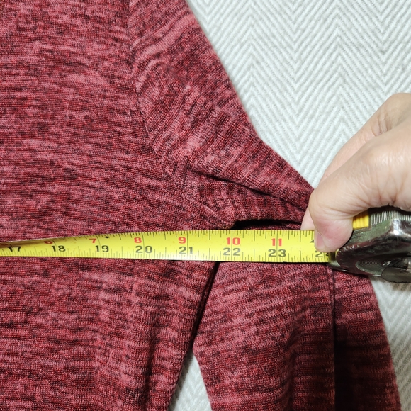 Doublj Plus Size 2X Heathered Rose Color Cowl Neck Midi Dress Stretchy - Picture 4 of 8